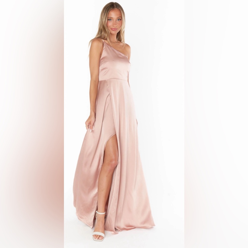 Show Me Your MuMu Elegant Blush One Shoulder Dress Sz Small
